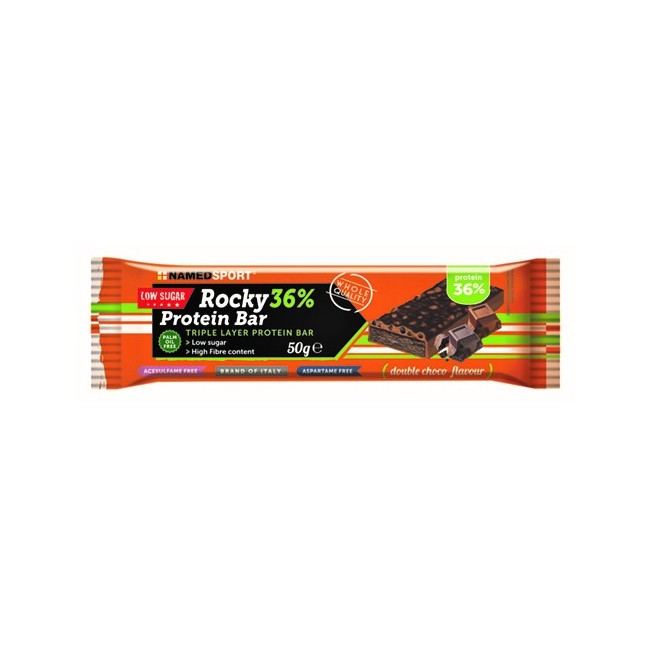 Rocky 36% Protein Bar Double Choco Barretta 50 G Rocky 36% Protein Bar Double Choco Barretta 50 G