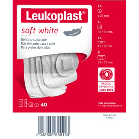 Leukoplast Soft White 40 Pezzi Assortiti
