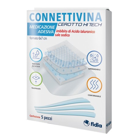 Cerotto Connettivina Hitech 6 X 7 Cm 5 Pezzi Cerotto Connettivina Hitech 6 X 7 Cm 5 Pezzi