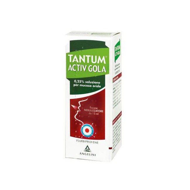 Tantum Verde Gola Soluzione Mucosa Soluzione Orale 15 Ml 0,25%