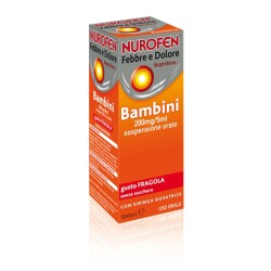 Nurofen Febbre E Dolore Bambini Soluzione Orale Sosp 100 Ml 200 Mg/5 Ml Fragola S/zucchero C/siringa