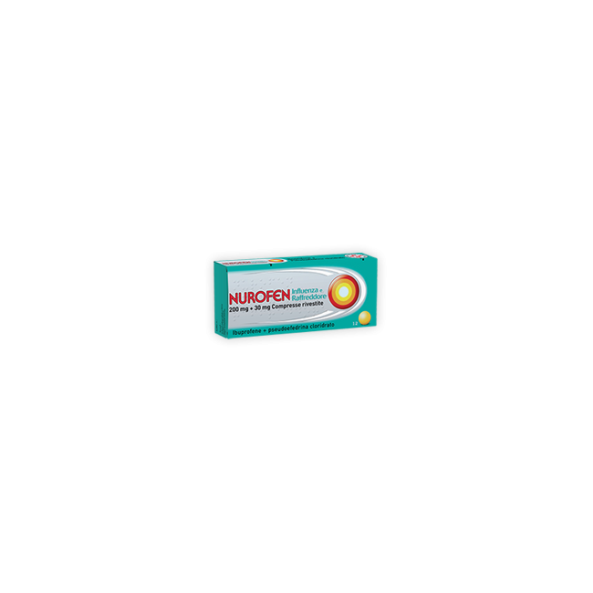 Nurofen Influenza E Raffreddore 12 Compresse Rivestite 200 Mg + 30 Mg