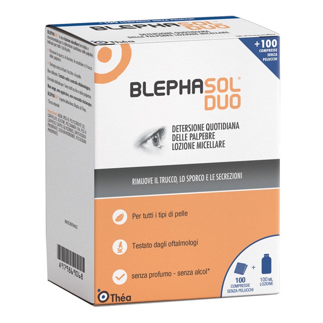 Blephasol Duo Soluzione Micellare Igiene Palpebrale 100 Ml + 100 Garze Blephasol Duo Soluzione Micellare Igiene Palpebrale 100 Ml + 100 Garze
