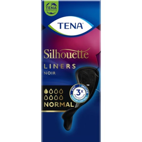 Proteggi Slip Nero Incontinenza Leggera Tena Silhouette Noir Normal 26 Pezzi
