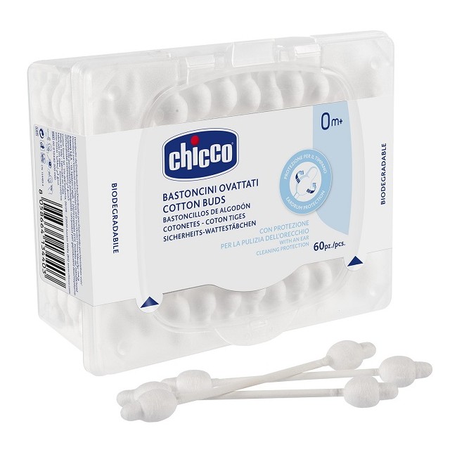 Chicco Bastoncini Cotonati 60 Pezzi Chicco Bastoncini Cotonati 60 Pezzi