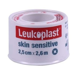 Leukoplast Skin Sensitive Cerotto Su Rocchetto Con Massa Adesiva In Silicone M2,6 X 2,5cm 1 Pezzo