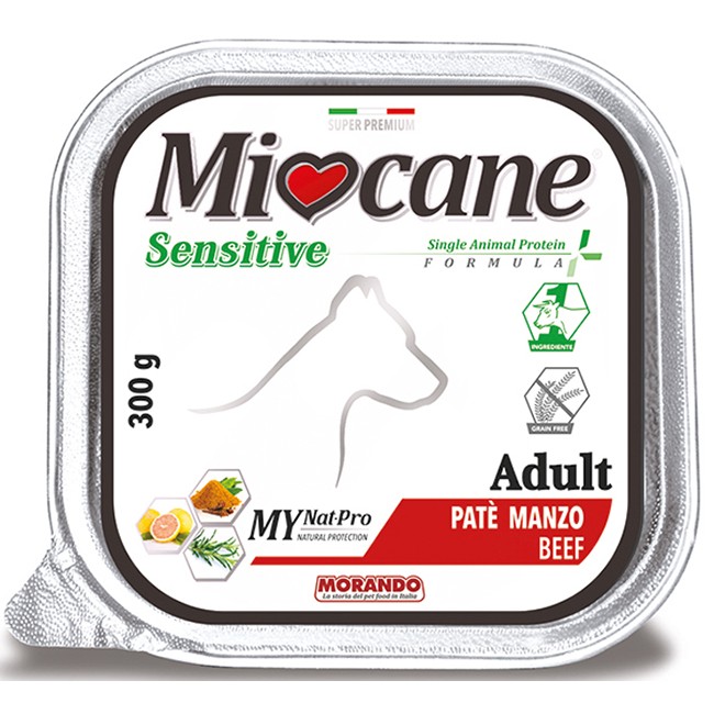 Sensitive Single Animal Protein Formula Adult Pate' Manzo 300 G