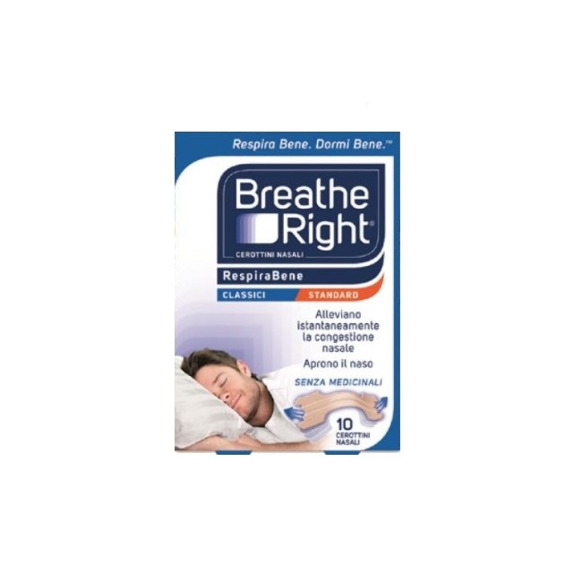 Cerotti Nasali Breathe Right Classici 10 Pezzi Cerotti Nasali Breathe Right Classici 10 Pezzi