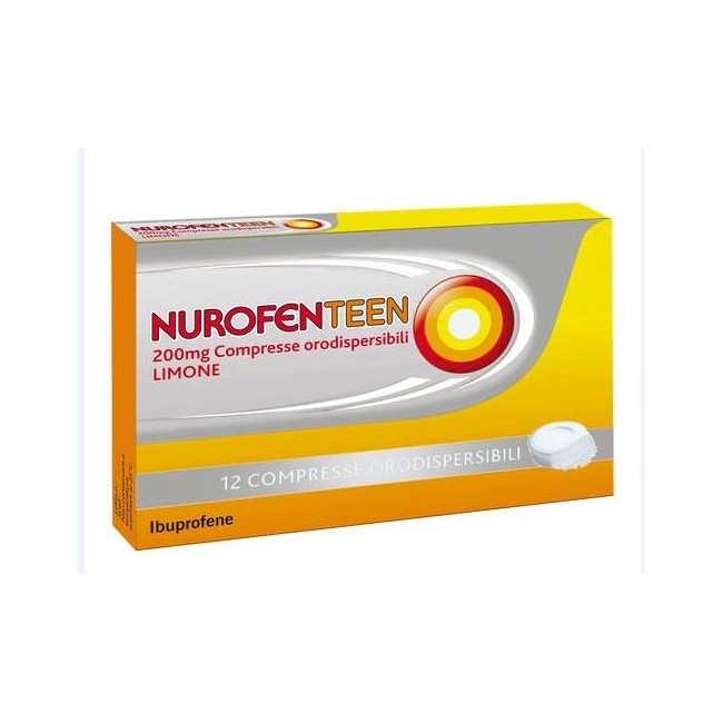 Nurofenteen 12 Compresse Orodisp 200 Mg Limone