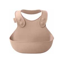 Bibs Bavaglino Con Tasca Rosa Cipria