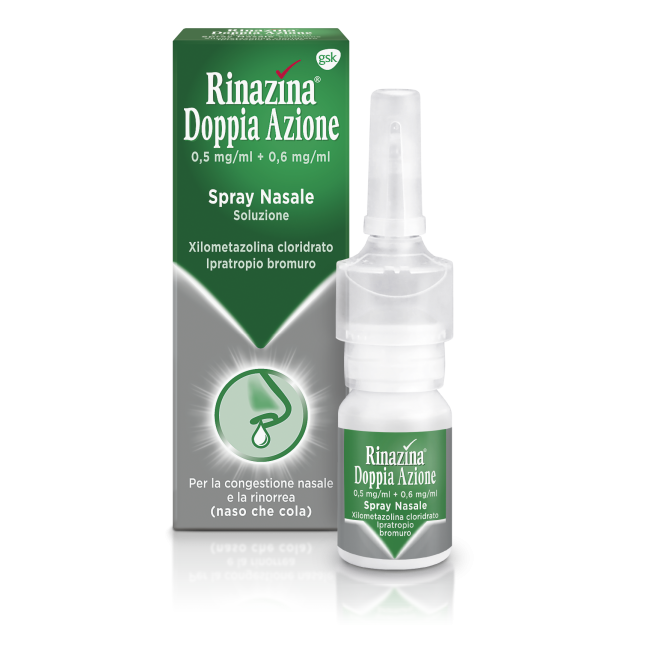 Narhimed Doppia Azione Spray Nasale 10 Ml 0,5 Mg/ml + 0,6 Mg/ml