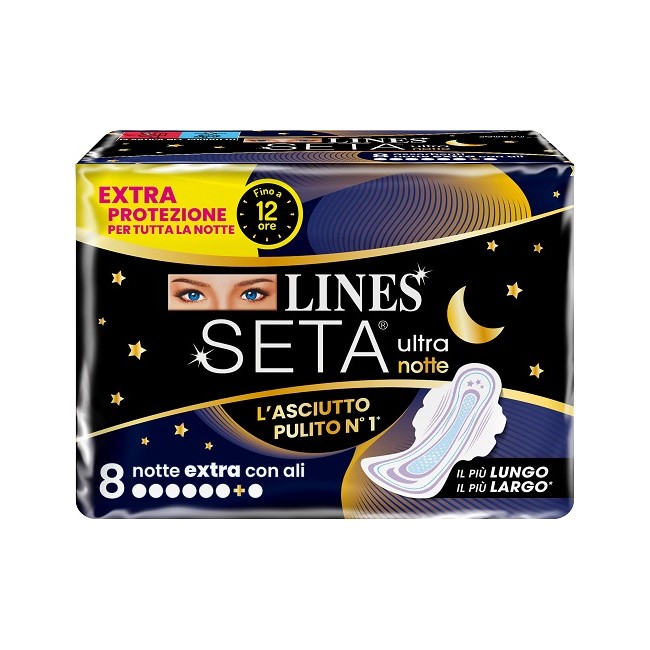Lines Seta Ultra Assorbenti Notte 8 Pezzi Lines Seta Ultra Assorbenti Notte 8 Pezzi