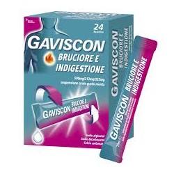 Gaviscon Bruciore E Indigestione 24 Buste 500 Mg + 213 Mg + 325 Mg