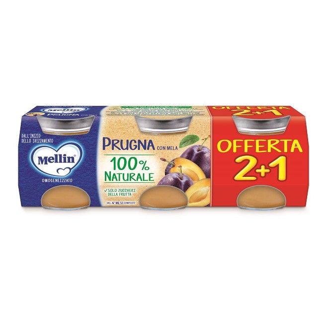Mellin Omogeneizzato Prugna 3 Pezzi Da 100 G Mellin Omogeneizzato Prugna 3 Pezzi Da 100 G