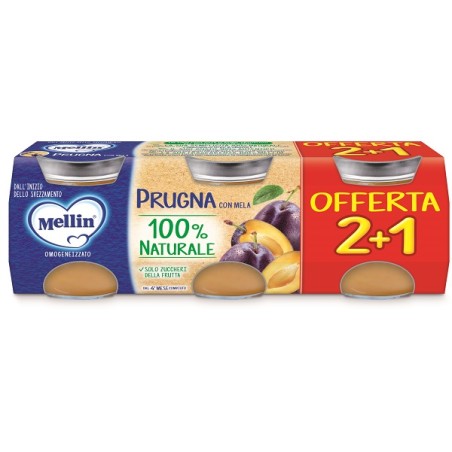 Mellin Omogeneizzato Prugna 3 Pezzi Da 100 G