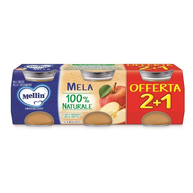 Mellin Omogeneizzato Mela 3pz Da 100 G