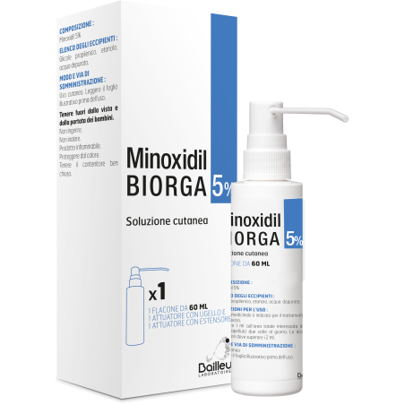 Minoxidil Biorga Soluzione Cutanea 60 Ml 5% Minoxidil Biorga Soluzione Cutanea 60 Ml 5%