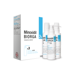 Minoxidil Biorga Soluzione Cutanea 3 Flaconi 60 Ml 2 %