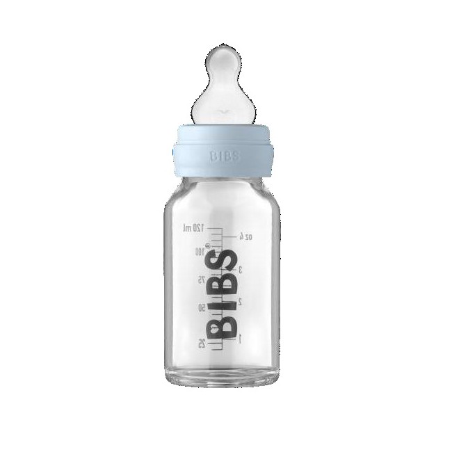 Bibs Biberon Plastic Silicone 150ml Baby Blu Flusso Lento