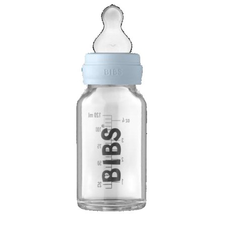 Bibs Biberon Plastic Silicone 150ml Baby Blu Flusso Lento