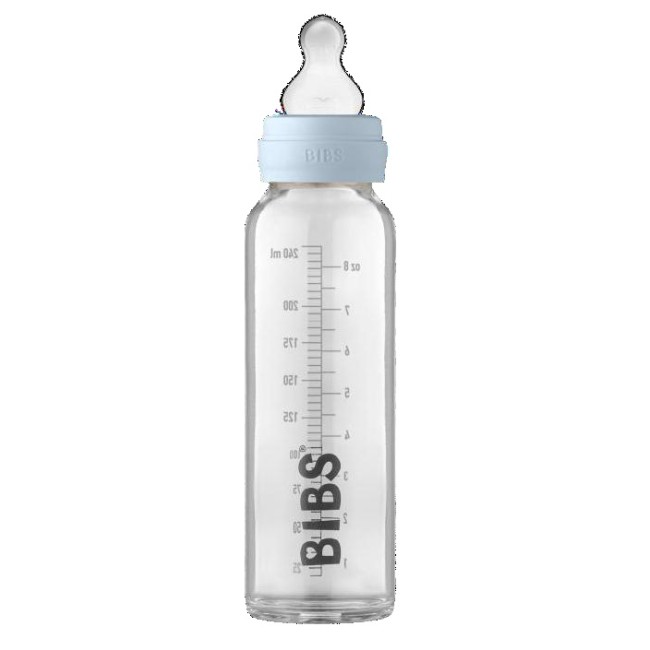 Bibs Biberon Plastic Silicone 270ml Baby Blu Flusso Medio Bibs Biberon Plastic Silicone 270ml Baby Blu Flusso Medio