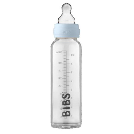 Bibs Biberon Plastic Silicone 270ml Baby Blu Flusso Medio Bibs Biberon Plastic Silicone 270ml Baby Blu Flusso Medio