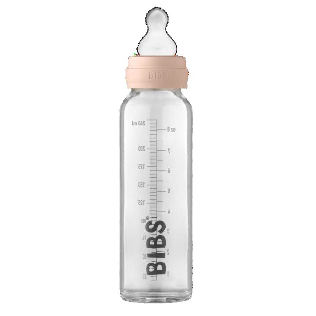 Bibs Biberon Plastic Silicone 270ml Rosa Cipria Flusso Medio