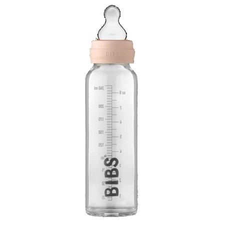 Bibs Biberon Plastic Silicone 270ml Rosa Cipria Flusso Medio