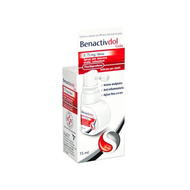 Benactivdol Gola Spray Mucosa Soluzione Orale 15 Ml 8,75 Mg/dose