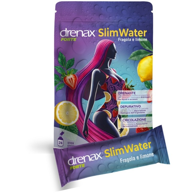 Drenax Forte Slim Water Fragola E Limone 24 Bustine Granulati Effervescenti Drenax Forte Slim Water Fragola E Limone 24 Bustine Granulati Effervescenti