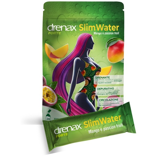 Drenax Forte Slim Water Mango E Passion Fruit 24 Bustine Granulati Effervescenti Drenax Forte Slim Water Mango E Passion Fruit 24 Bustine Granulati Effervescenti