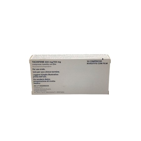 Tachifene 16 Compresse Rivestite 500 Mg + 150 Mg Tachifene 16 Compresse Rivestite 500 Mg + 150 Mg