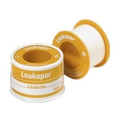 Cerotto In Rocchetto Leukopor Ipoallergenico Tessuto Non Tessuto Bianco 2,5x500 Cm