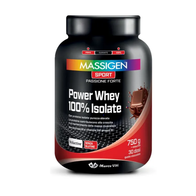 Massigen Sport Power Whey Isolate Cioccolato 750 G