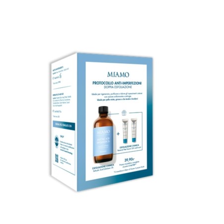 Miamo Cofanetto 2025 Esfoliante Anti Imperfezioni 1 Acido Salicilico 120 Ml + 2 Renewal Peel 5 Ml Omaggio Miamo Cofanetto 2025 Esfoliante Anti Imperfezioni 1 Acido Salicilico 120 Ml + 2 Renewal Peel 5 Ml Omaggio