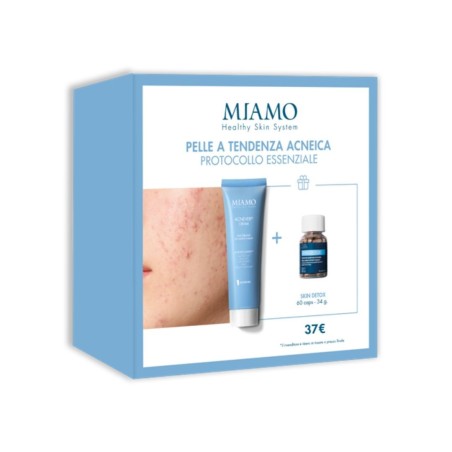 Miamo Cofanetto 2025 Protocollo Pelle Tendenza Acneica 1 Acnever Cream 50 Ml + 1 Skin Detox 60 Capsule Miamo Cofanetto 2025 Protocollo Pelle Tendenza Acneica 1 Acnever Cream 50 Ml + 1 Skin Detox 60 Capsule