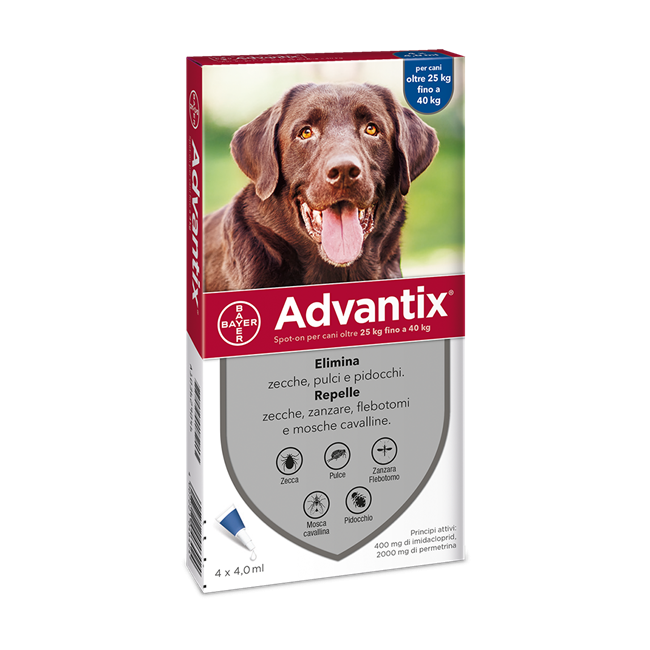 Advantix Spot-on Per Cani Oltre 25 Kg Fino A 40 Kg