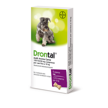 Drontal Multi Aroma Carne 150/144/50 Mg Compresse Per Cani Fino A 10 Kg Drontal Multi Aroma Carne 150/144/50 Mg Compresse Per Cani Fino A 10 Kg