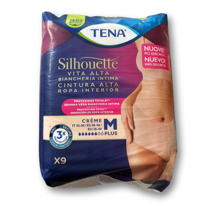 Pannolone Mutandina Tena Silhouette Creme Medium 9 Pezzi Pannolone Mutandina Tena Silhouette Creme Medium 9 Pezzi