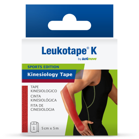 Benda Adesiva Actimove Leukotape K Taping Fisioterapico Larghezza 5 Cm Lunghezza 5 M Colore Rosso In Rotolo Benda Adesiva Actimove Leukotape K Taping Fisioterapico Larghezza 5 Cm Lunghezza 5 M Colore Rosso In Rotolo