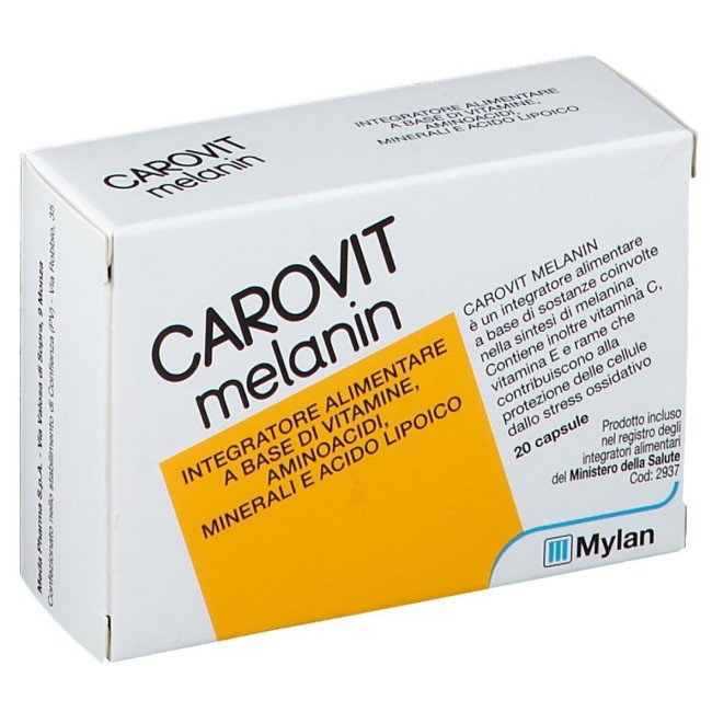 Carovit Melanin Programma Solare 20 Capsule Carovit Melanin Programma Solare 20 Capsule
