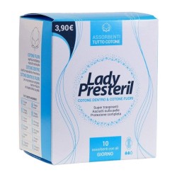 Lady Presteril Assorbenti Giorno Con Ali Ripiegati Biodegradabili 10 Pezzi