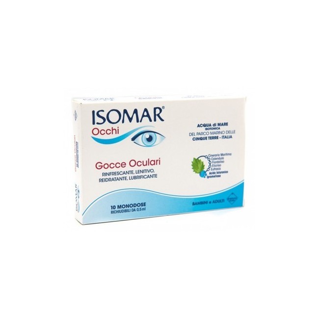 Isomar Occhi Rossi Gocce Oculari Acido Ialuronico 0,20% 10 Flaconcini Isomar Occhi Rossi Gocce Oculari Acido Ialuronico 0,20% 10 Flaconcini
