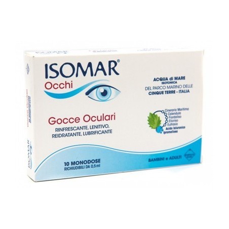 Isomar Occhi Rossi Gocce Oculari Acido Ialuronico 0,20% 10 Flaconcini Isomar Occhi Rossi Gocce Oculari Acido Ialuronico 0,20% 10 Flaconcini