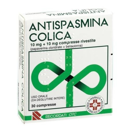 Antispasmina Colica 30 Compresse Rivestite 10 Mg + 10 Mg Antispasmina Colica 30 Compresse Rivestite 10 Mg + 10 Mg