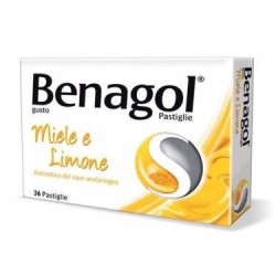 Benagol 36 Pastiglie 0,6 Mg + 1,2 Mg Miele Limone