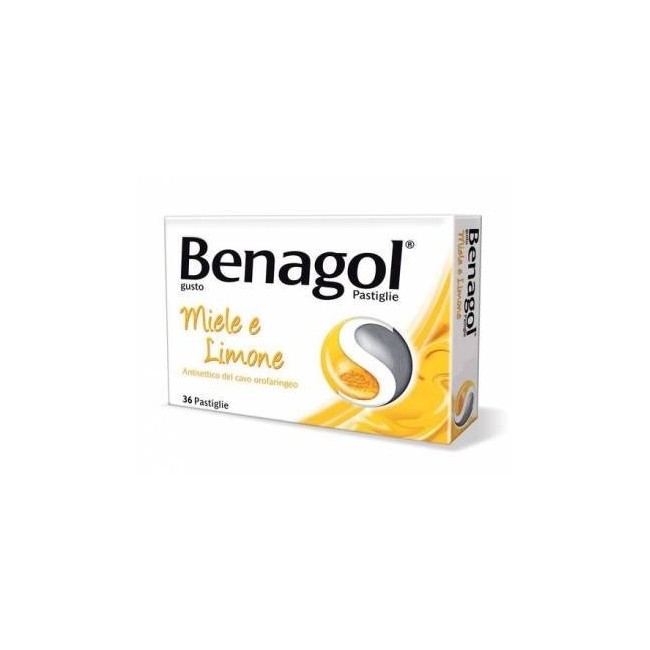 Benagol 36 Pastiglie 0,6 Mg + 1,2 Mg Miele Limone