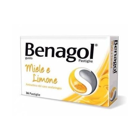 Benagol 36 Pastiglie 0,6 Mg + 1,2 Mg Miele Limone