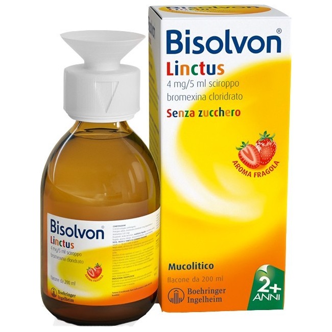 Bisolvon 1 Flacone 4 Mg/5 Ml 200 Ml Aroma Fragola Sciroppo