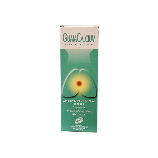 Guaiacalcium Complex Sciroppo 200 Ml 0,144 G/100 Ml + 2 G/100 Ml Guaiacalcium Complex Sciroppo 200 Ml 0,144 G/100 Ml + 2 G/100 Ml